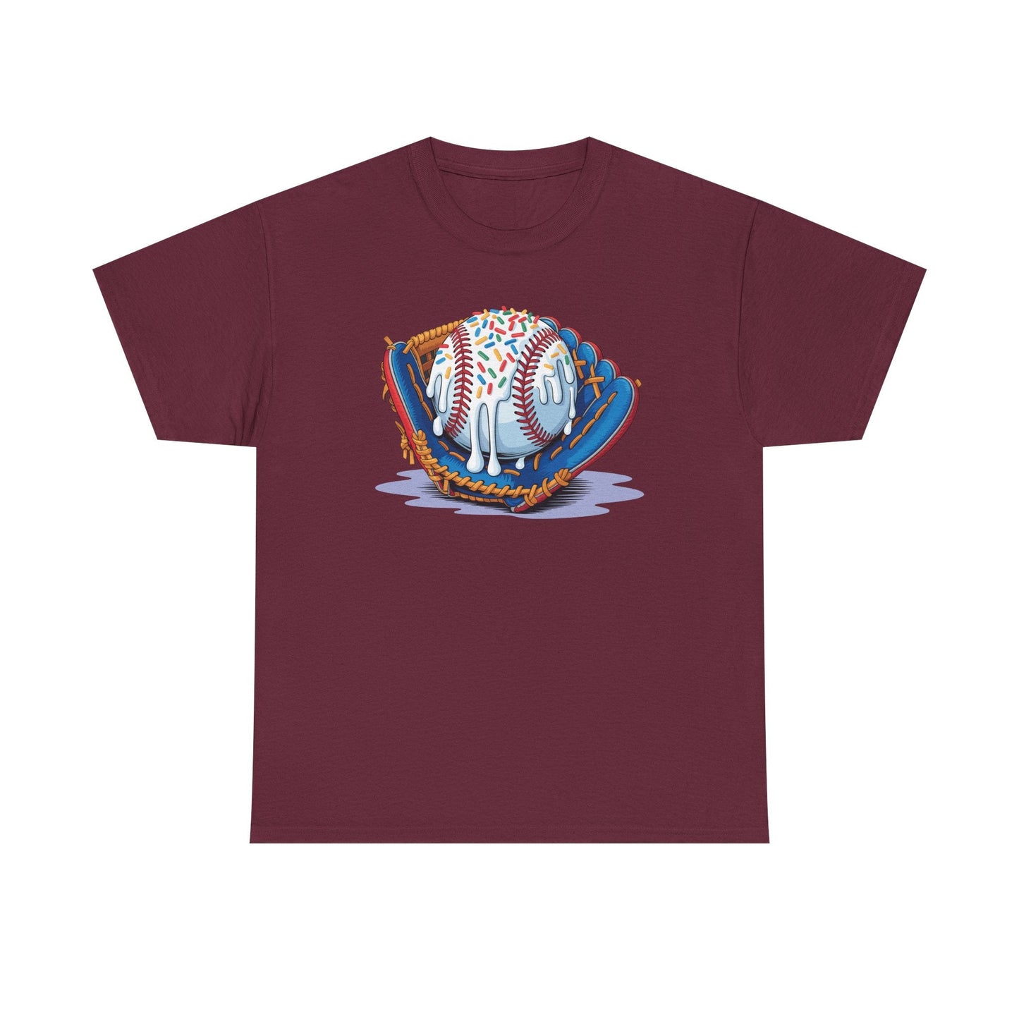 Baseball Drip Ice Cream Sprinkles Baseball Glove T-Shirt