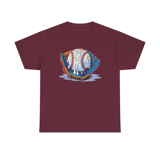 Baseball Drip Ice Cream Sprinkles Baseball Glove T-Shirt