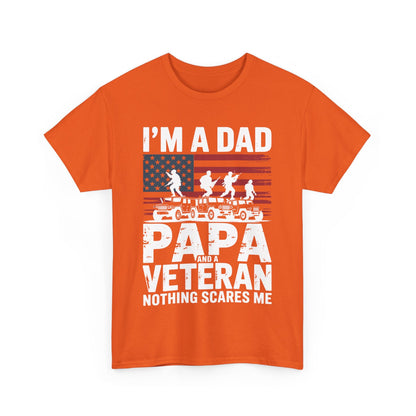 I'm A Dad Papa And Veteran Funny Retro Dad Papa Grandpa T-Shirt