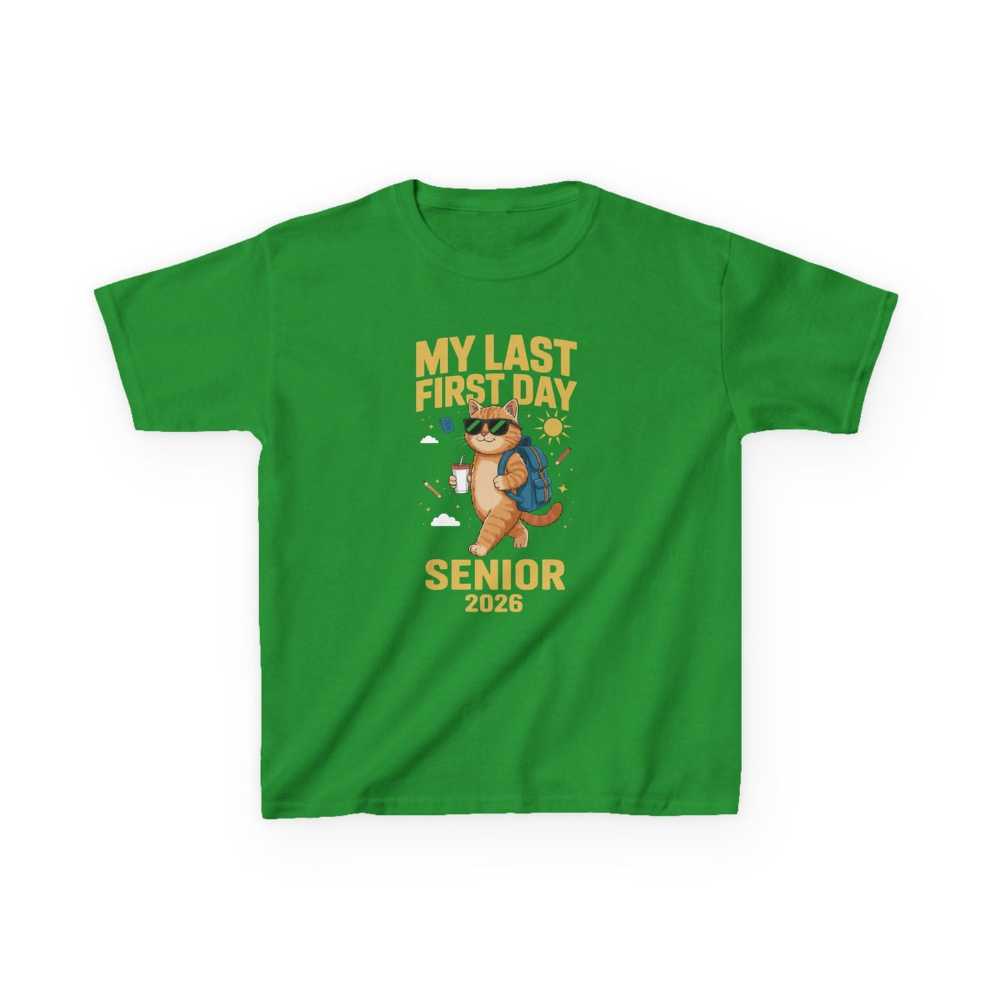 My Last First Day Senior 2026 Cat Back to School Cool Class T-Shirt