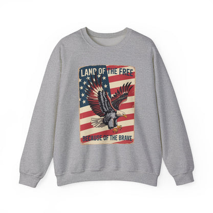 America Eagle Land of the Free Because of the Brave Sweatshirt