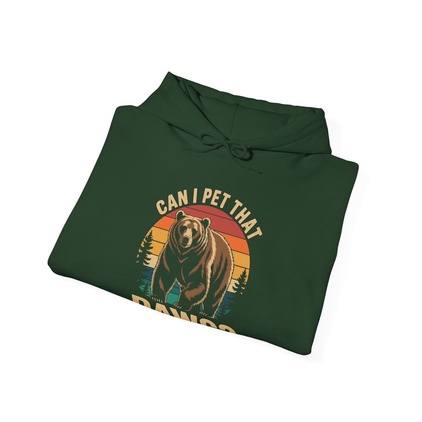 Can I Pet That Dog Funny Dawg Bear Meme Camping Hiking Hoodie