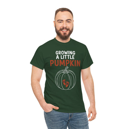 Growing A Little Pumpkin Fall Thanksgiving Baby Bump Wife T-Shirt