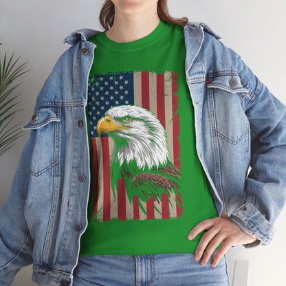American Flag Bald Eagle Patriotic Red White Blue T-Shirt