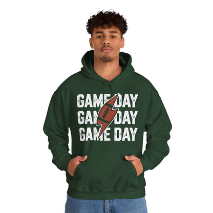 Vintage Game Day Football Lightning Bolt Funny Team Sport Hoodie