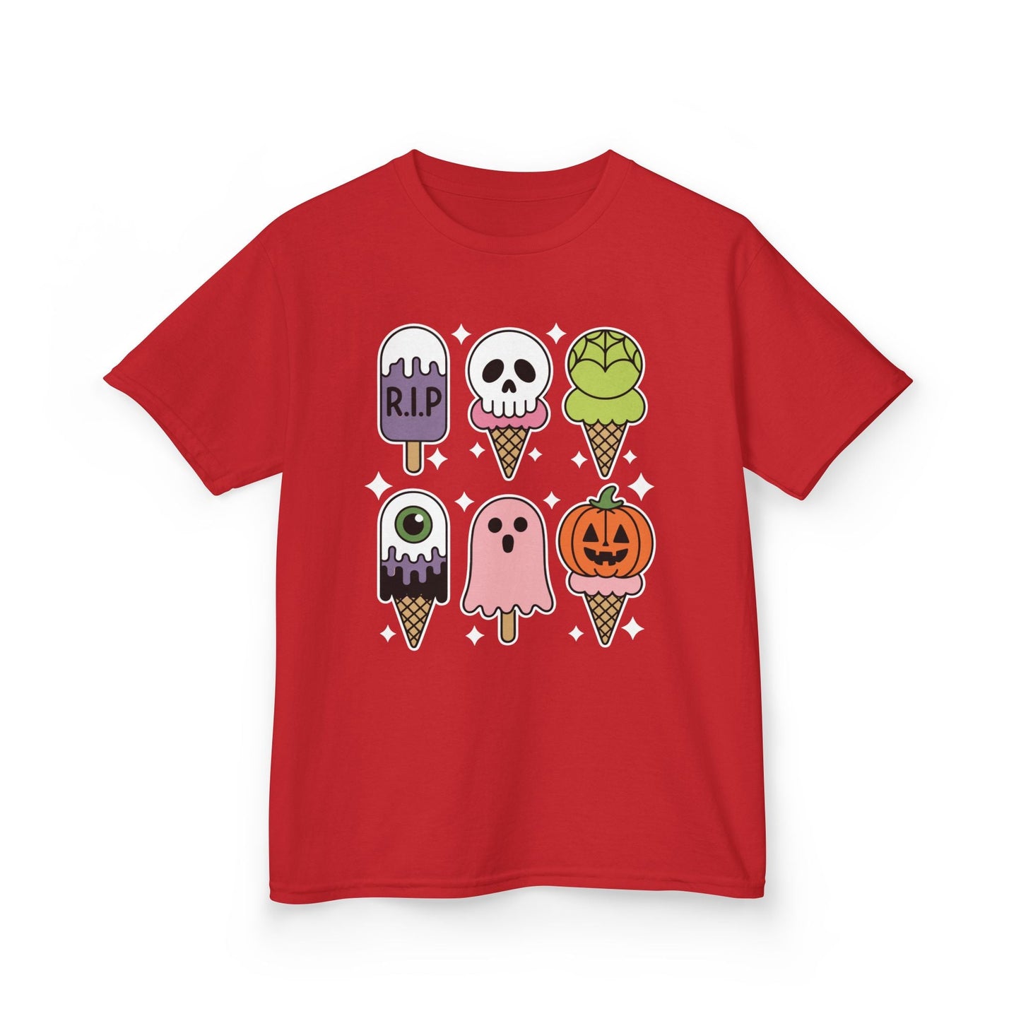 Horror Movie Summer Popsicle Halloween Ice Cream Summer-ween T-Shirt For Kids