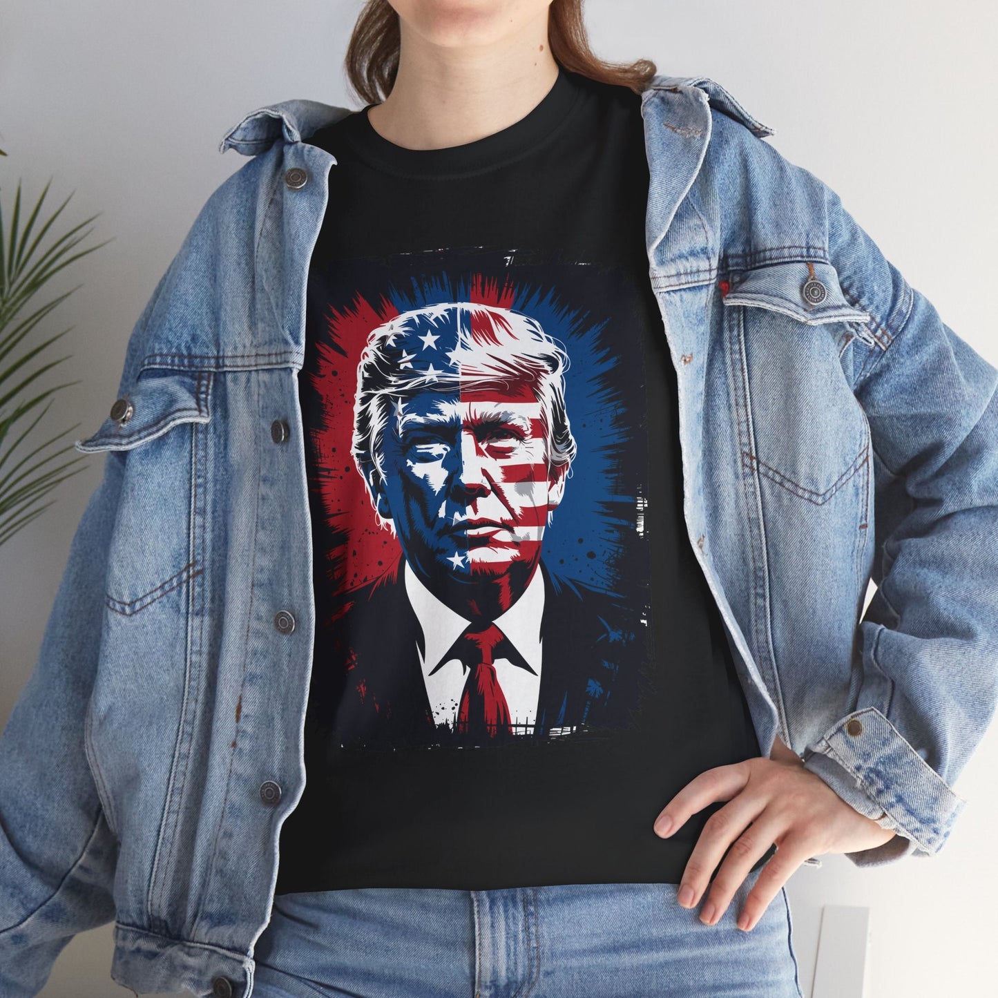 President Trump Portrait 4th July T-Shirt