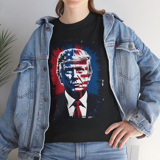 President Trump Portrait 4th July T-Shirt