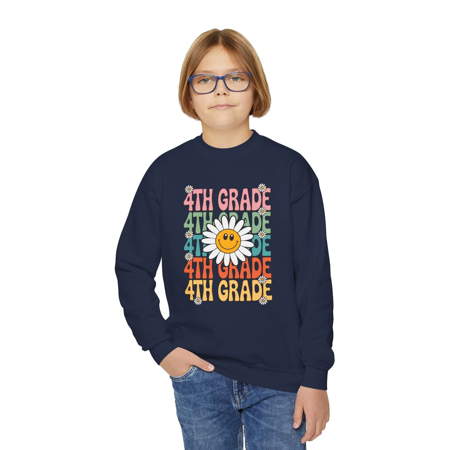 Groovy 4th Grade Back To School First Day of Fourth Grade Sweatshirt