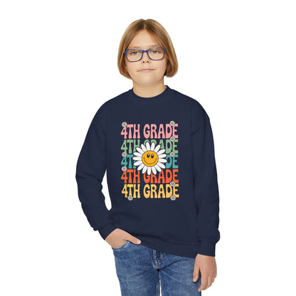 Groovy 4th Grade Back To School First Day of Fourth Grade Sweatshirt