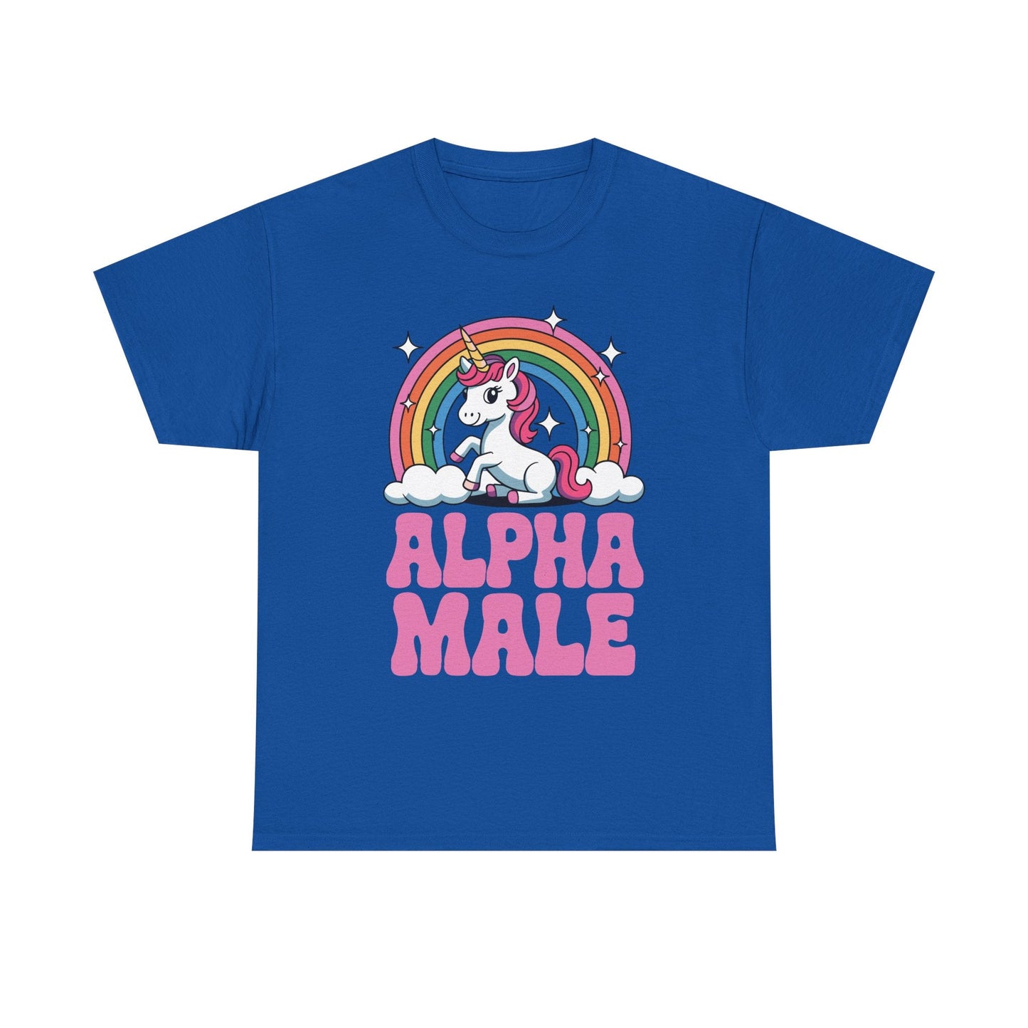 Funny Alpha Male Unicorn Sarcastic Ironic Weird Y2K Humor T-Shirt