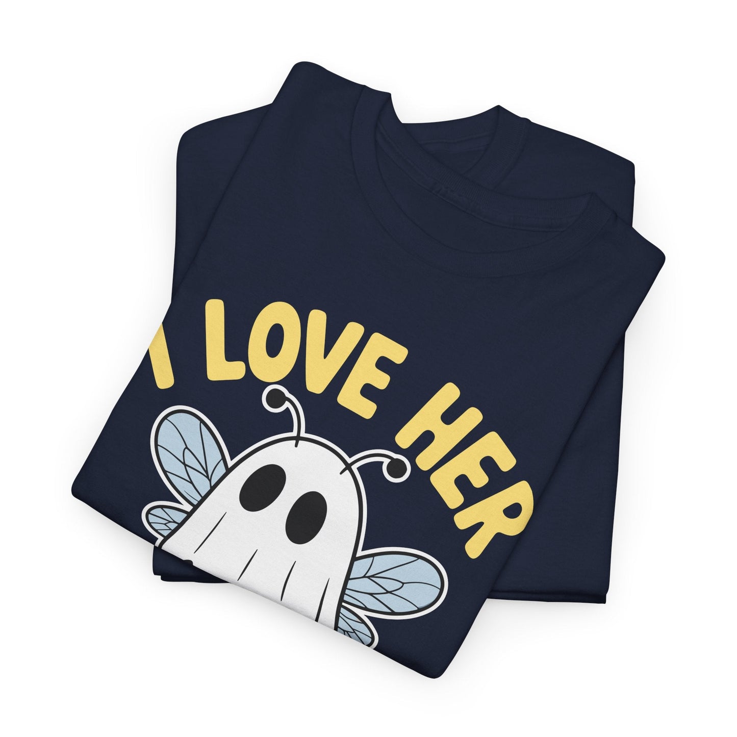I Love Her Boo Bees Couples Halloween Adult Costume His Men T-Shirt