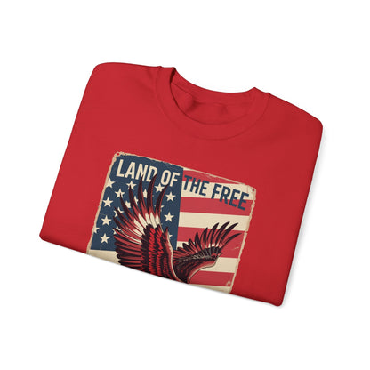 America Eagle Land of the Free Because of the Brave Sweatshirt