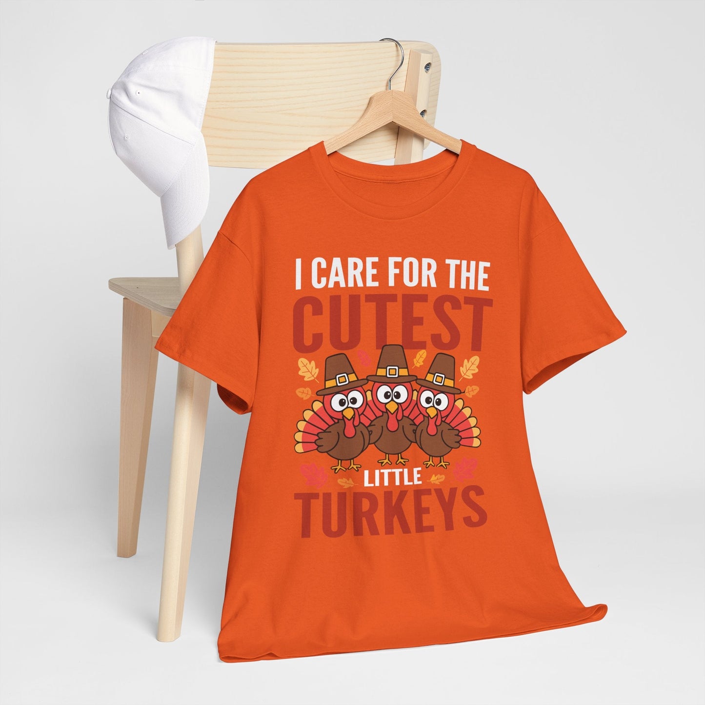 Care For Little Turkeys Nurse Fall Thanksgiving Scrub Top T-Shirt