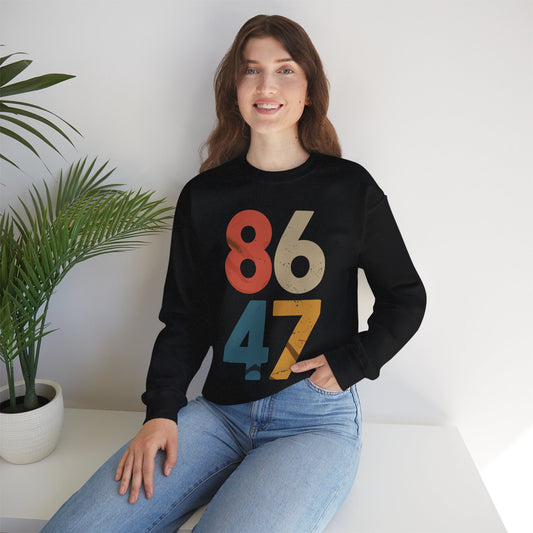 Classic Vintage 80s Style 86 47 Anti Trump Sweatshirt