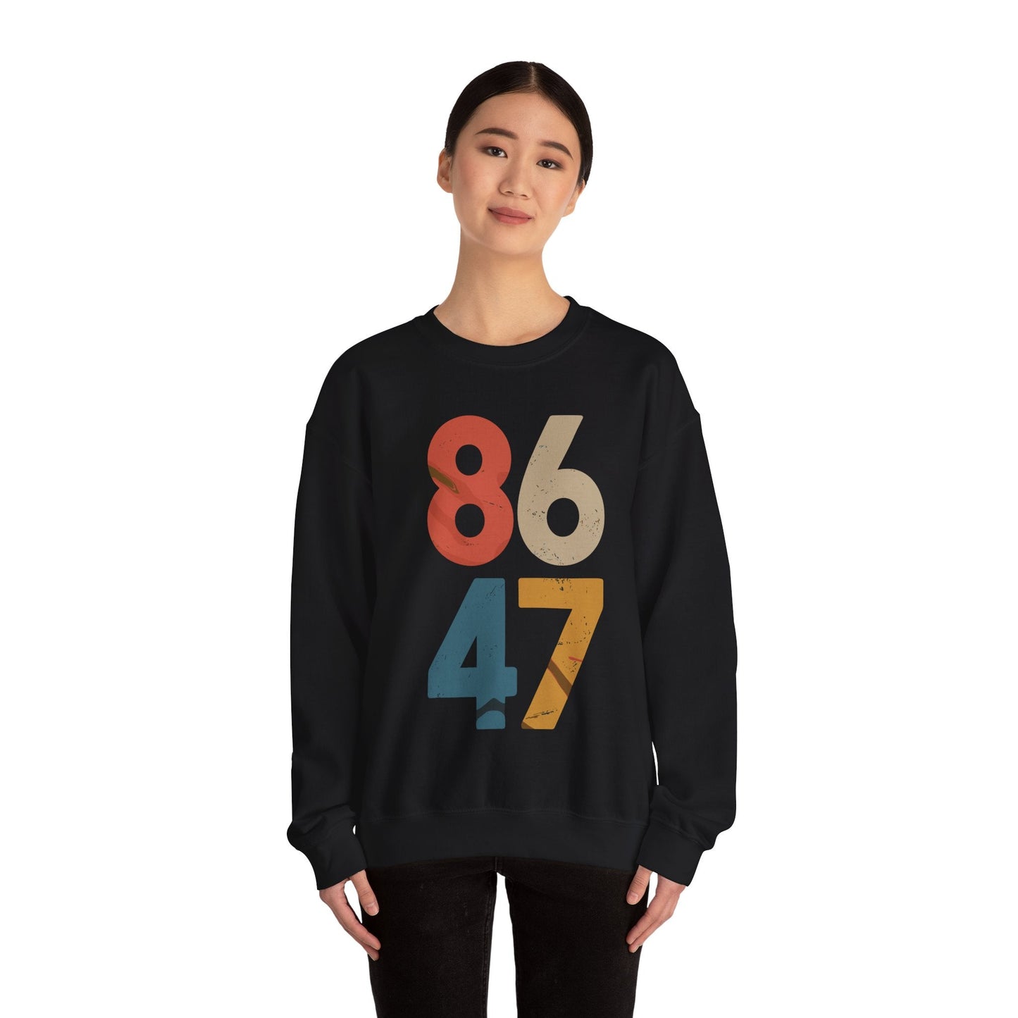 Classic Vintage 80s Style 86 47 Anti Trump Sweatshirt