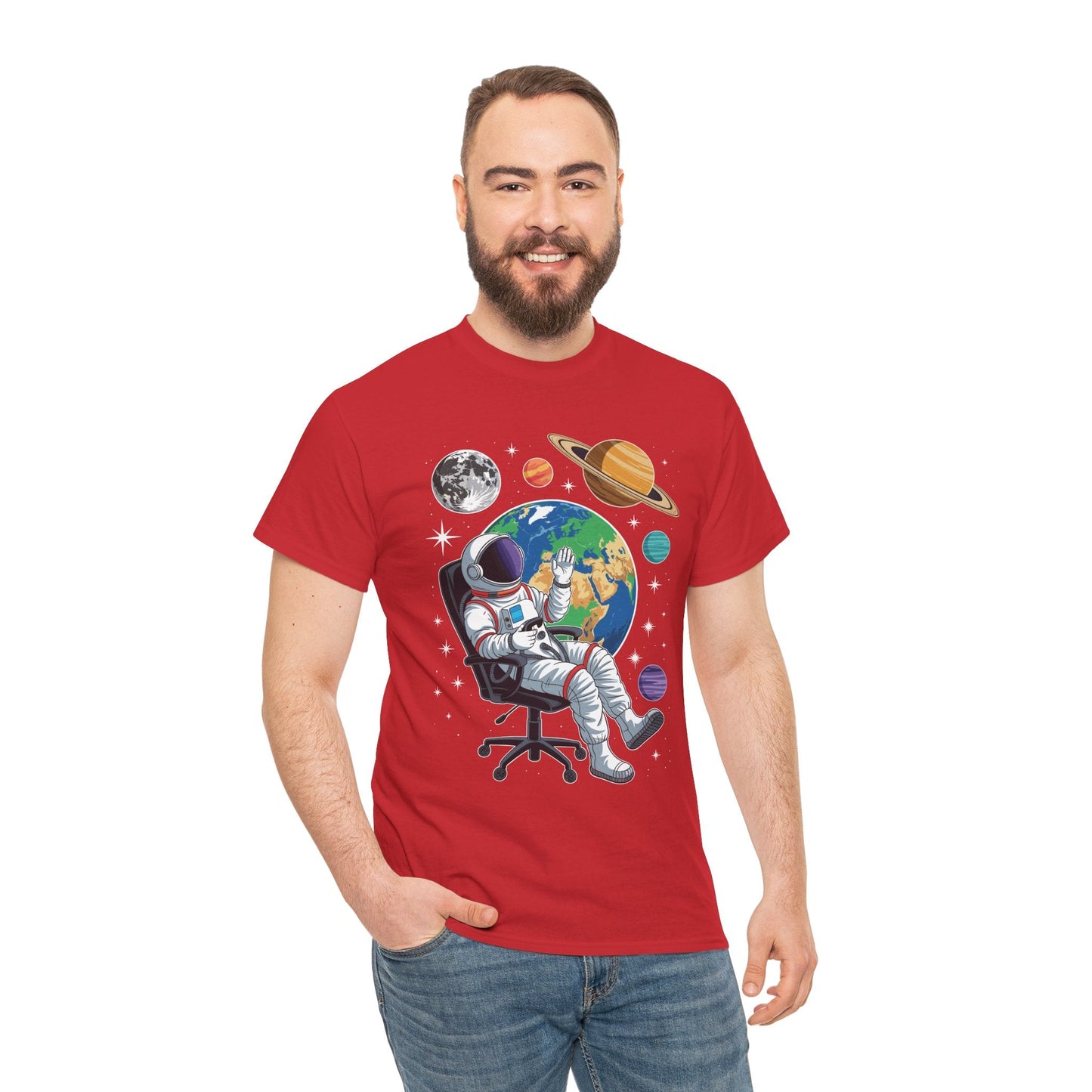 Astronaut Gamer Space Gaming System Planets T-Shirt