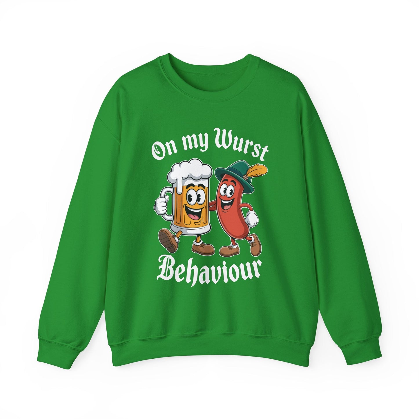 Oktoberfest On My Wurst Behaviour German Beer Sausage Adults Sweatshirt