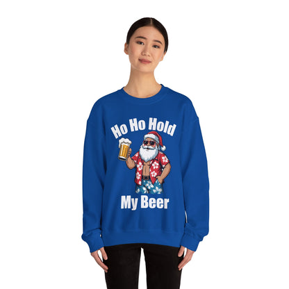 Funny Santa With Sunglasses And Beer Christmas in July Sweatshirt