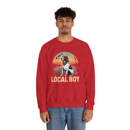 Local Boy Hunting Dog Vintage Sunset Hunting Season Sweatshirt