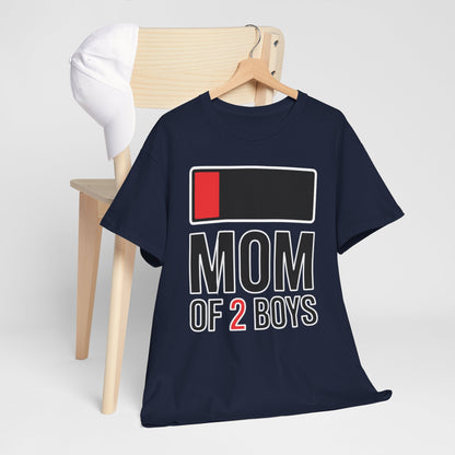 Mom of 2 Boys Gift from Son Mothers Day Birthday Women T-Shirt