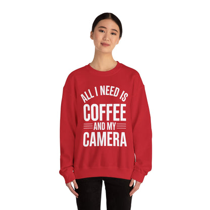 All I Need Is Coffee And My Camera Photography Gift Sweatshirt