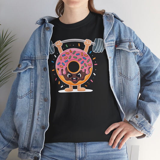 Funny Weightlifing Fitness Workout Gym Donut Lover T-Shirt