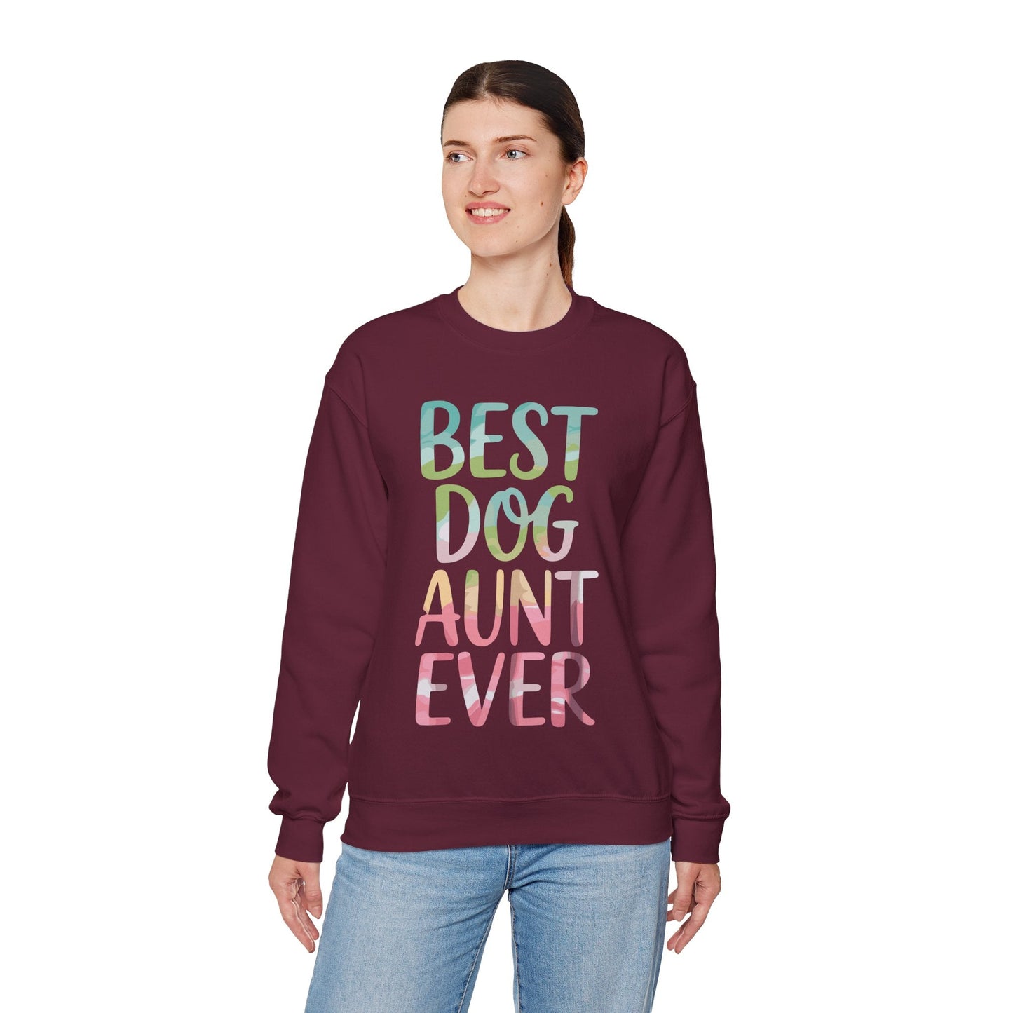 Best Dog Aunt Ever Shirt Women Dog Lover Auntie Mothers Day Sweatshirt