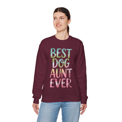 Best Dog Aunt Ever Shirt Women Dog Lover Auntie Mothers Day Sweatshirt