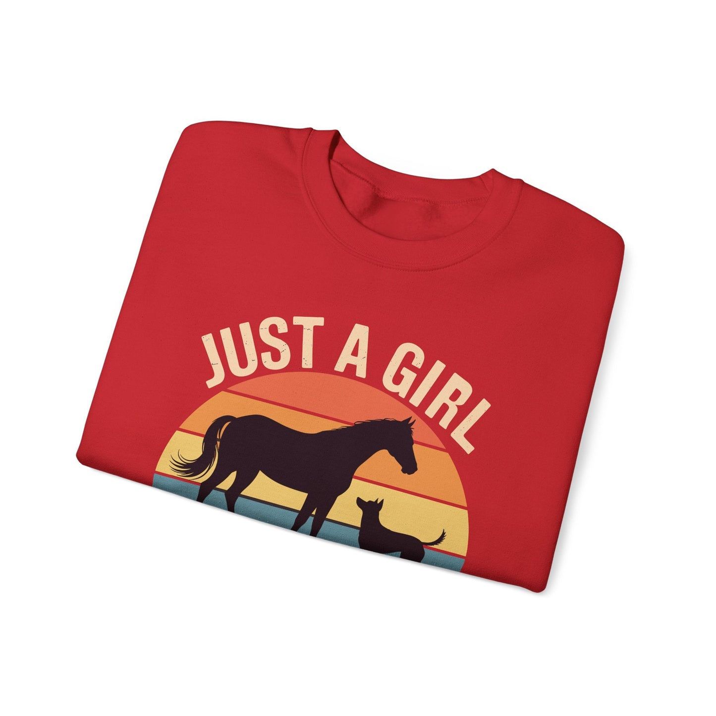 Just A Girl Who Loves Horses and Dogs Women Girls Sweatshirt