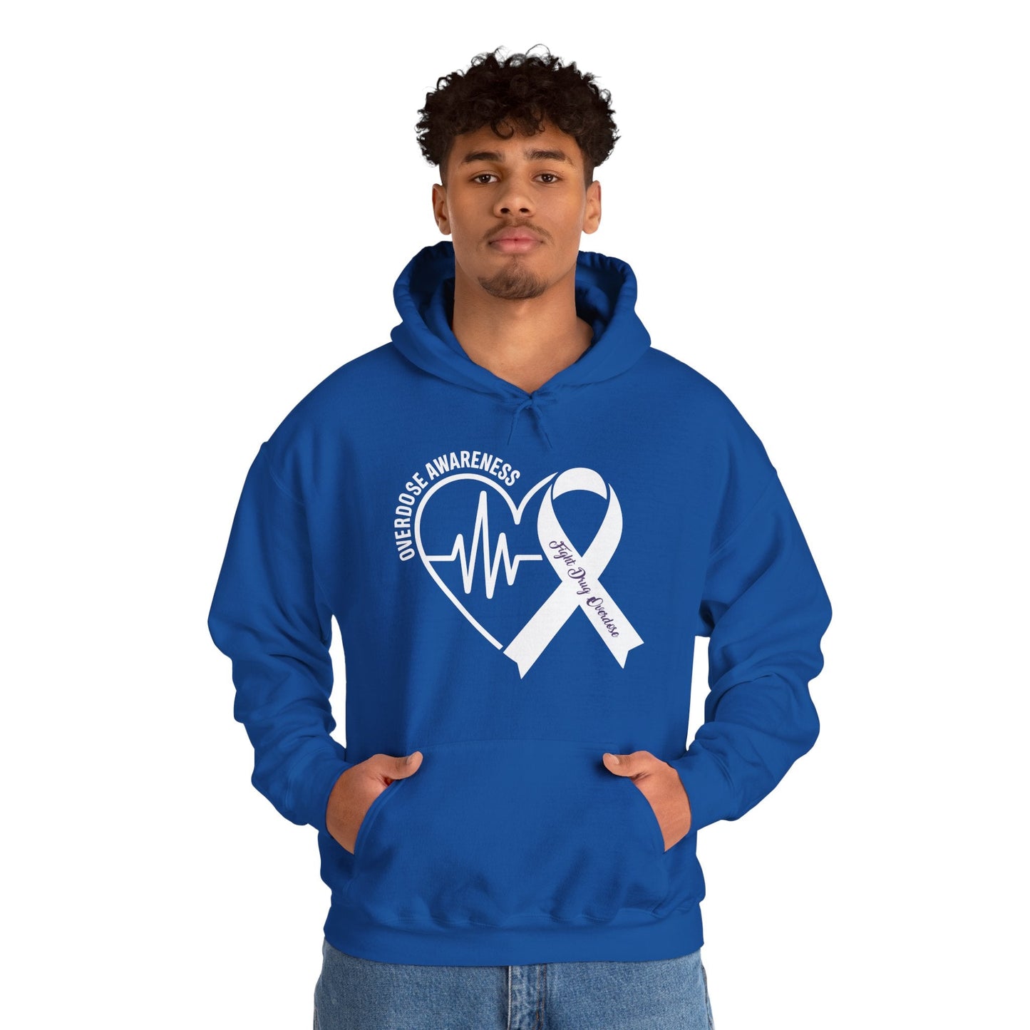 Overdose Awareness Month Heart Purple Ribbon Support Hoodie