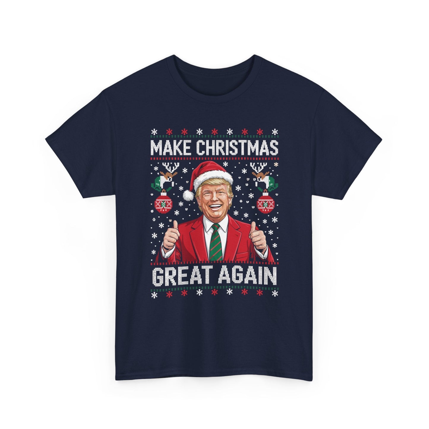 Funny Trump Make Christmas Great Again Xmas Pajamas Ugly T-Shirt