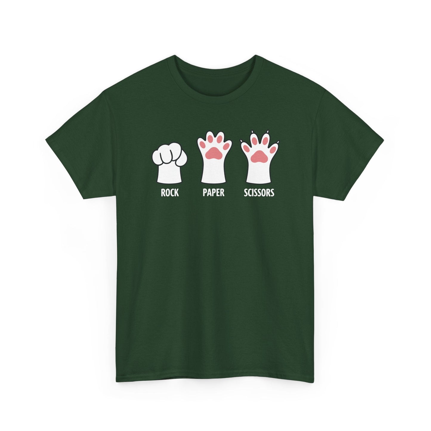 Funny  Introvert Cat Animal Rescue Rock Paper Scissors Cute Paw Cat T-Shirt