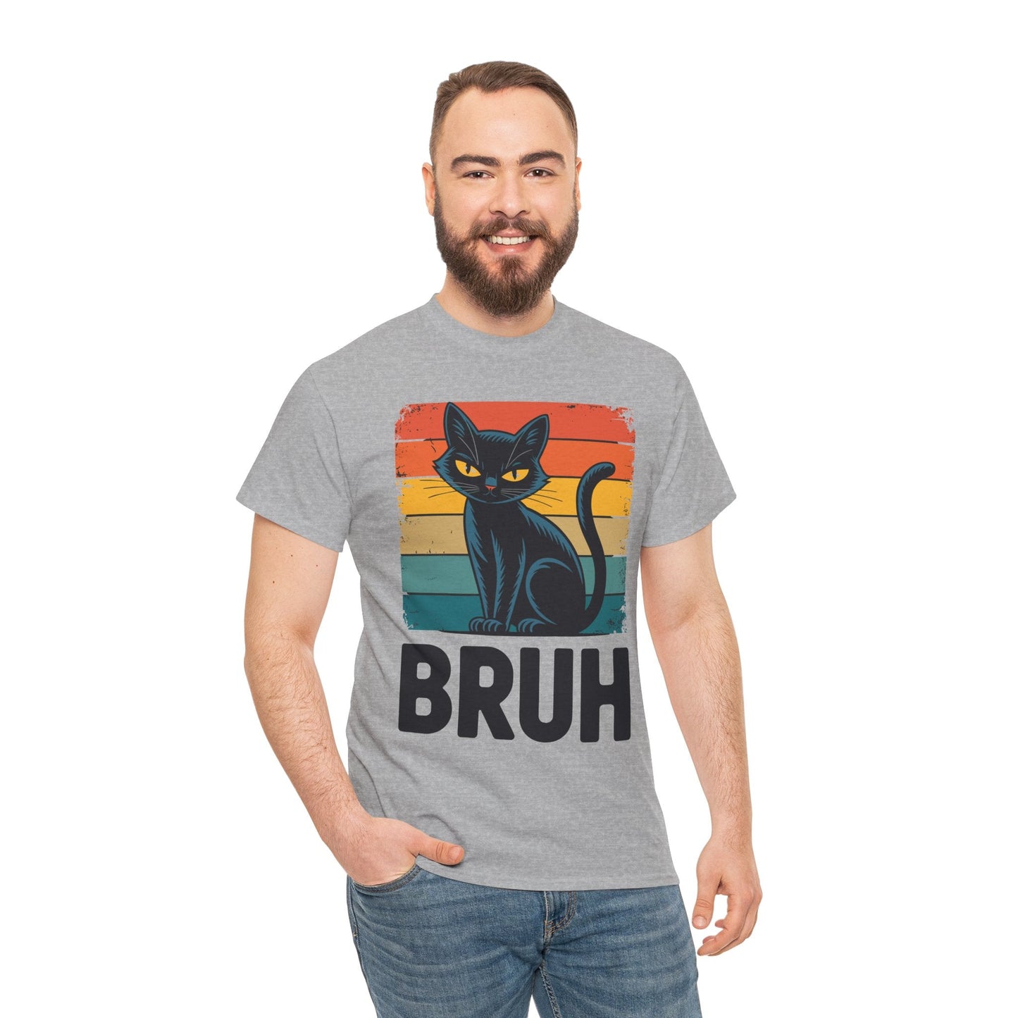 Funny Cat Bruh For Teens Boys Girls Men Women Meme Graphic T-Shirt