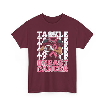Tackle Football Breast Cancer Awareness Pink Ribbon T-Shirt