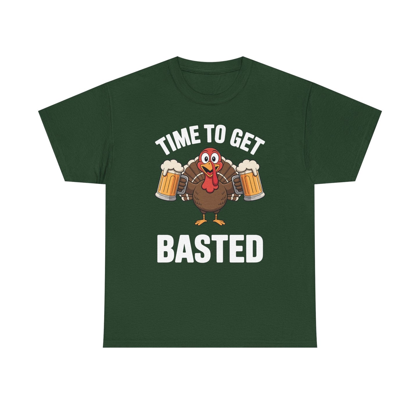 Time To Get Basted Funny Beer Thanksgiving Turkey Gift T-Shirt