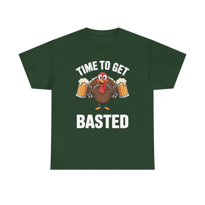 Time To Get Basted Funny Beer Thanksgiving Turkey Gift T-Shirt