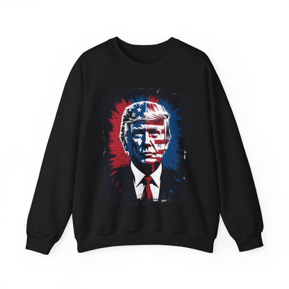 President Trump Portrait 4th July Sweatshirt