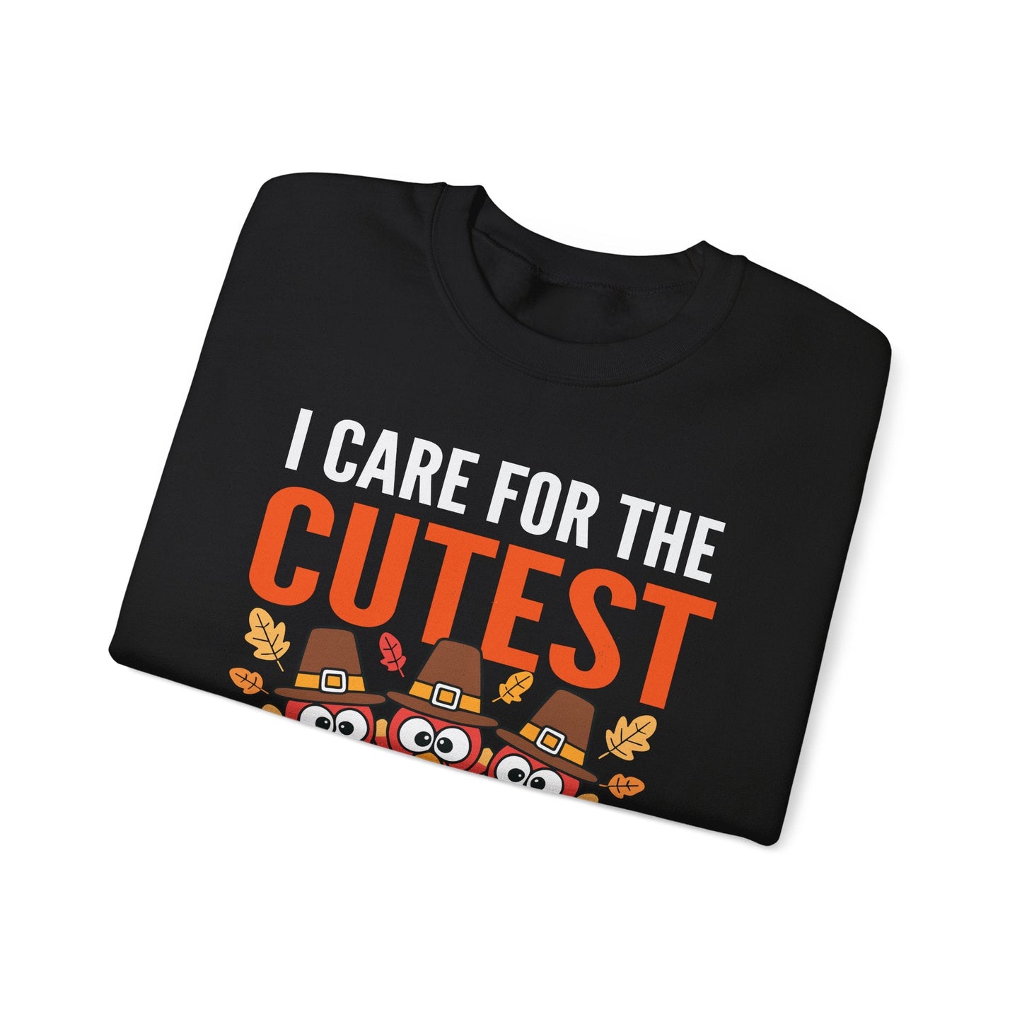 Care For Little Turkeys Nurse Fall Thanksgiving Scrub Top Sweatshirt