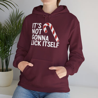 Funny Candy Cane Lick Itself Adult Christmas in July Gift Hoodie