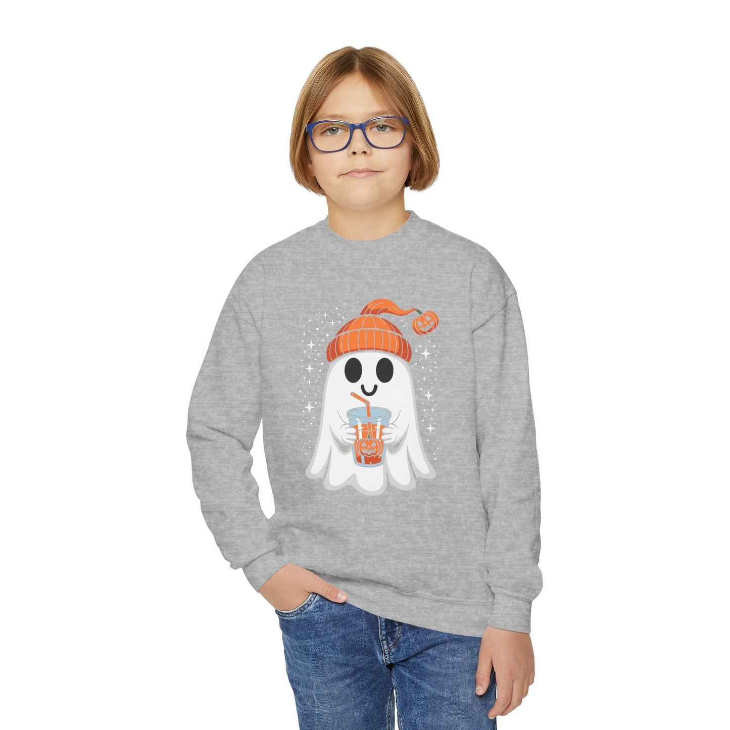 Halloween for Kids Cute Fall Ghost Sweatshirt