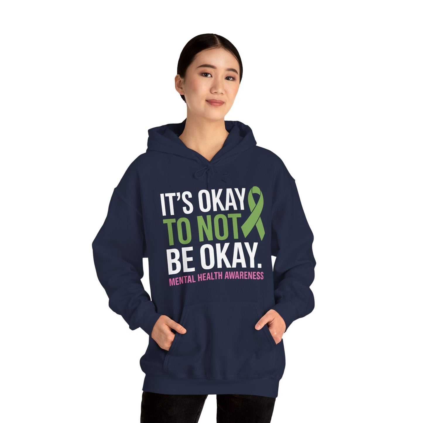 Its Okay To Not Be Okay Mental Health Awareness Ribbon Hoodie