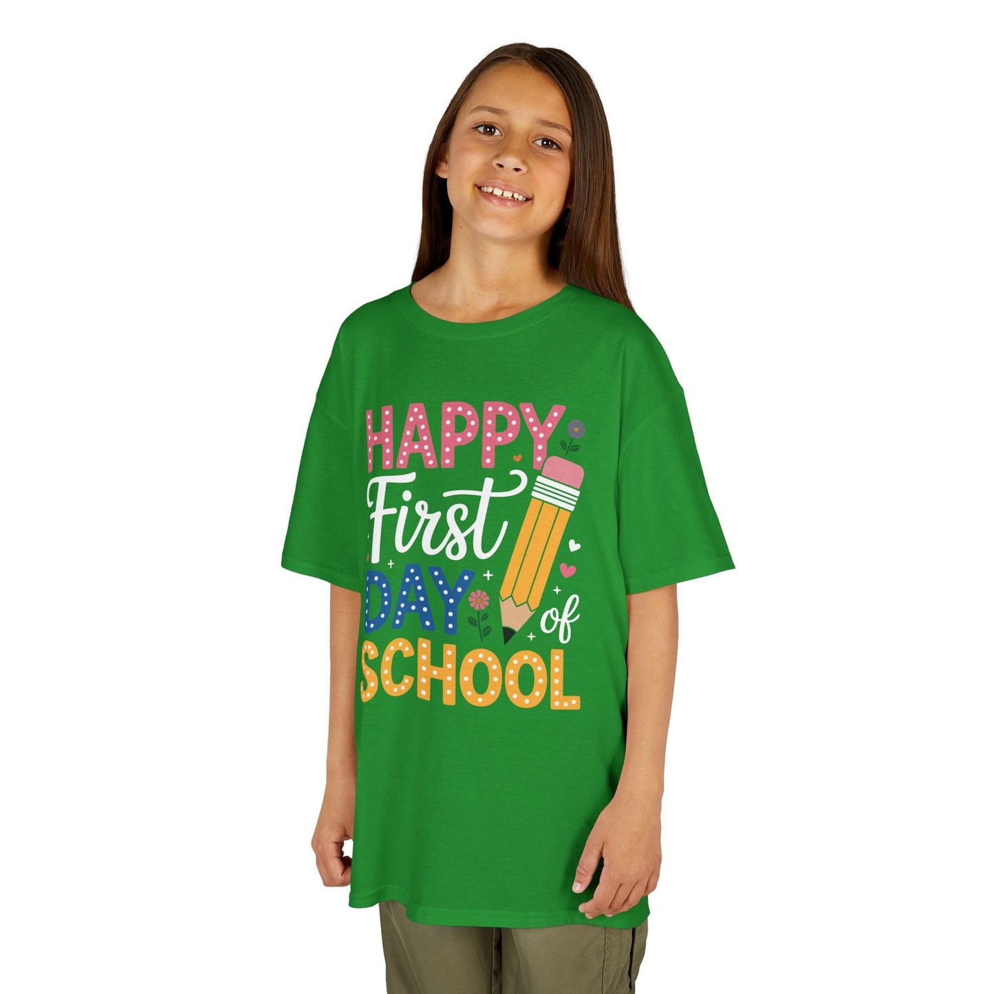 Happy First Day of School Pencil Teacher Cute Back to School T-Shirt