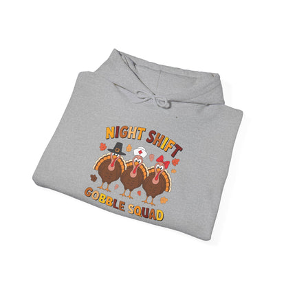 Night Shift Gobble Squad Night Worker Staff Thanksgiving Hoodie
