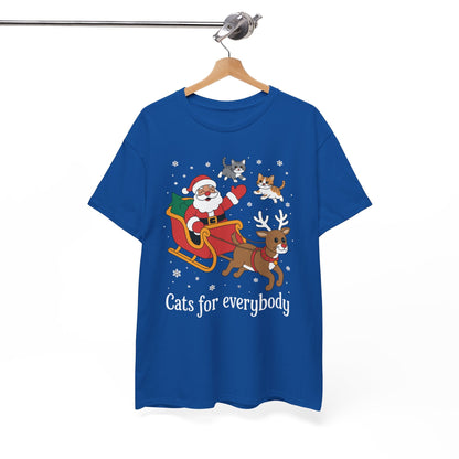 Cats For Everybody Christmas Cat Funny Xmas Women Santa T-Shirt