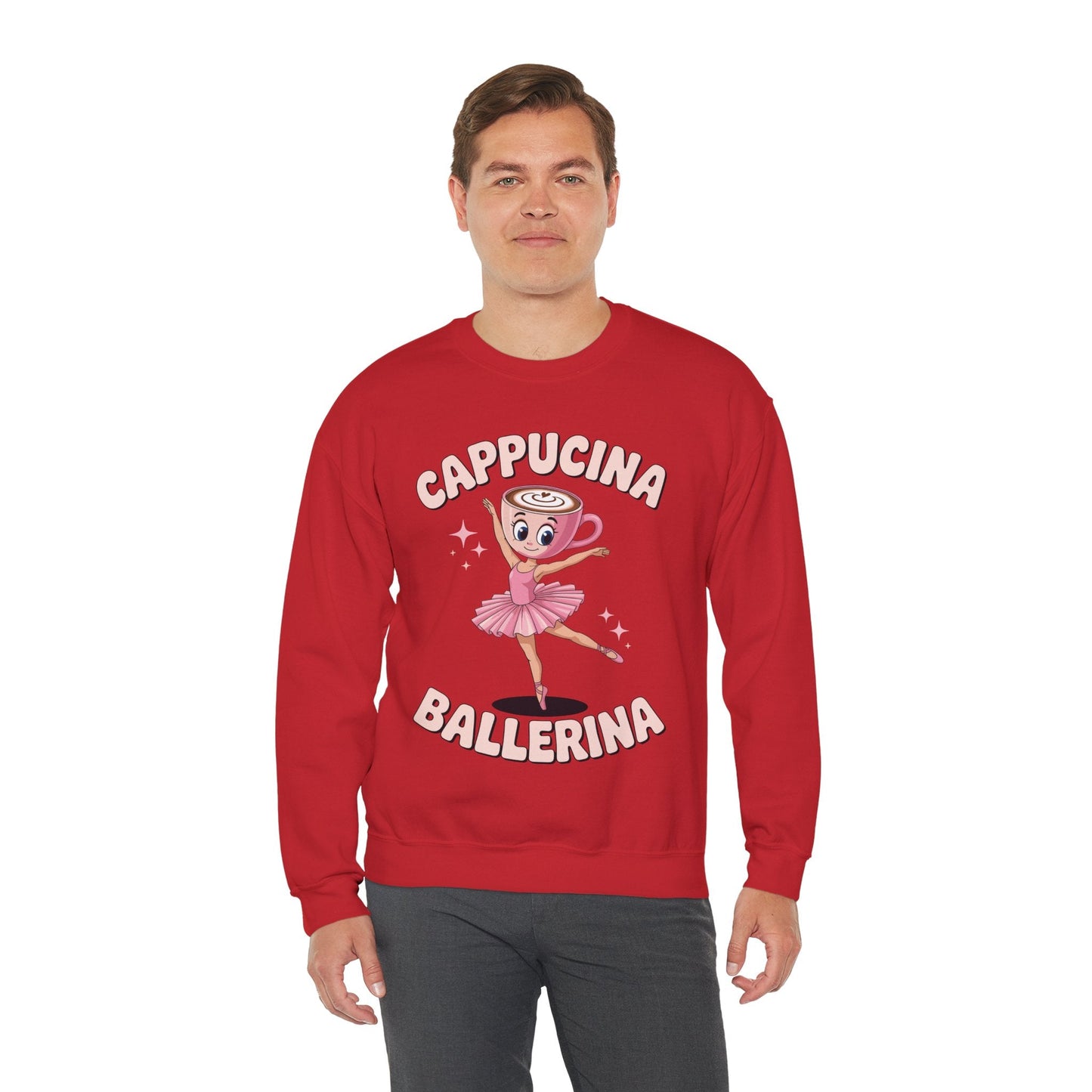 Funny Ballerina Cappuccina Coffee Dance Lovers Italian Meme Sweatshirt