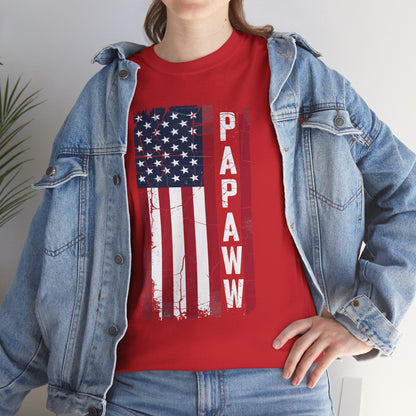 Papaw Grandpa US American Flag Shirt Grandfather Day T-Shirt