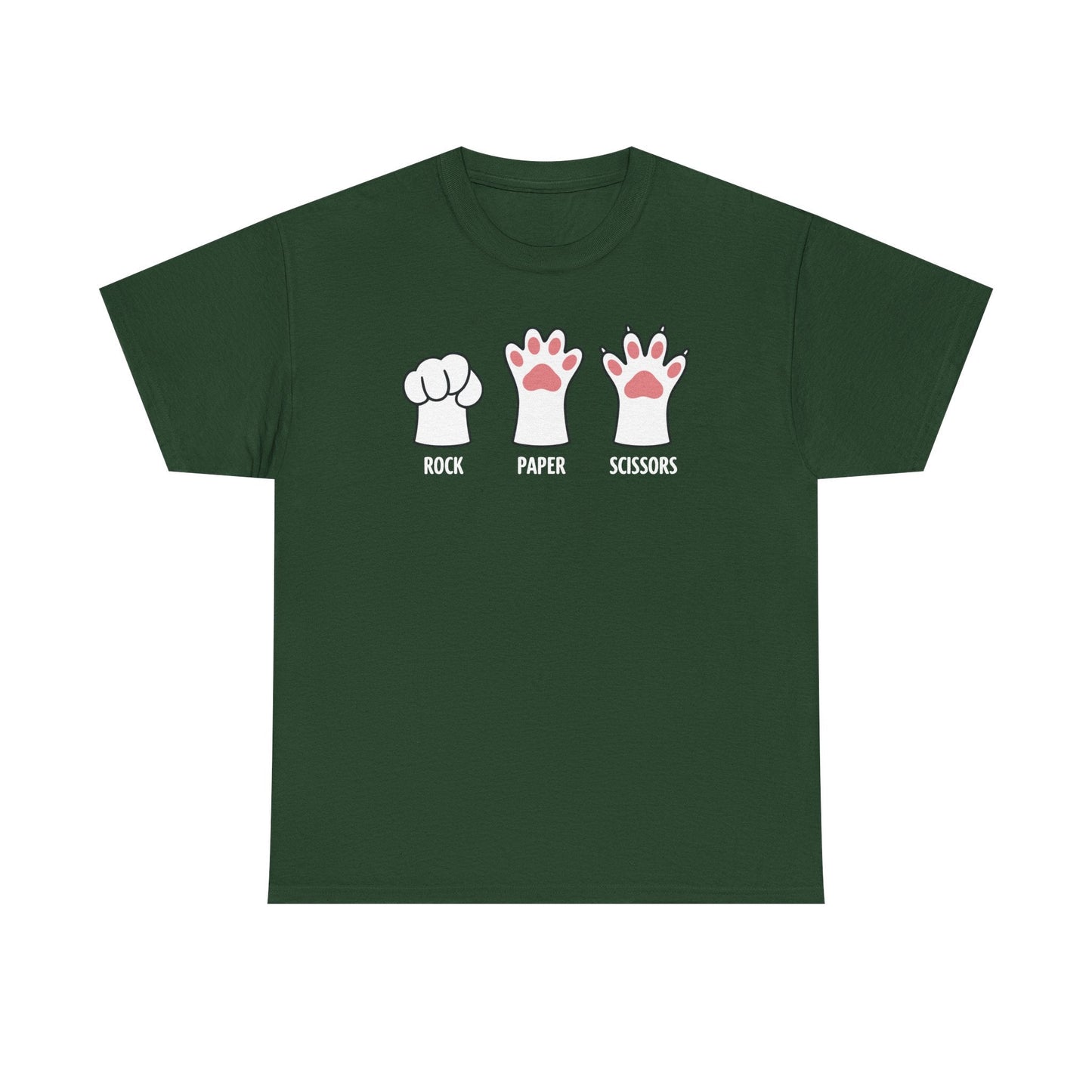 Funny  Introvert Cat Animal Rescue Rock Paper Scissors Cute Paw Cat T-Shirt