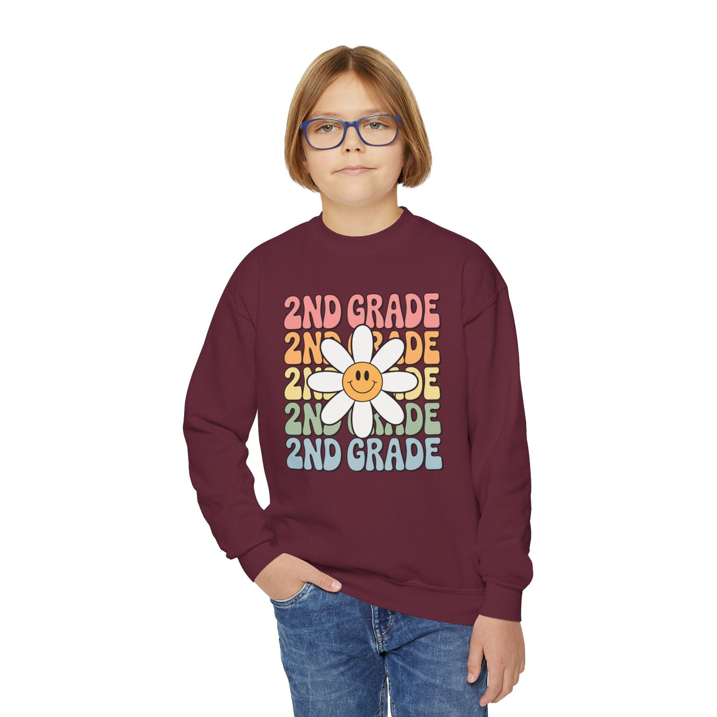 Groovy 2nd Grade Back To School First Day of Second Grade Sweatshirt