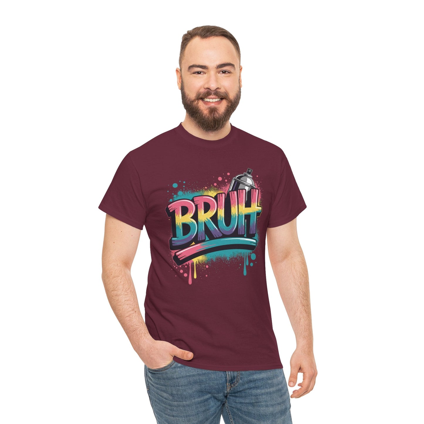 Bruh Graffiti Funny Saying Street Art Meme Men Boys T-Shirt